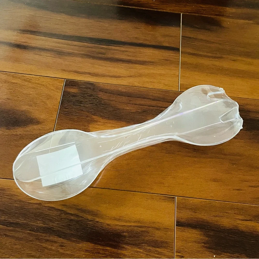 Clear Acrylic Fork & Spoon Salad Server Set